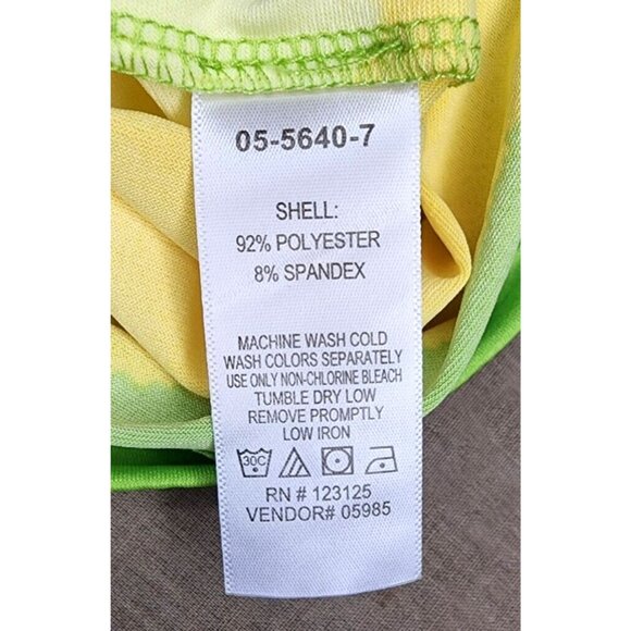 Unique Lime Green and Yellow Club Style Nightgown/Sundress - Sleeveless, Size 8 - Picture 12 of 12